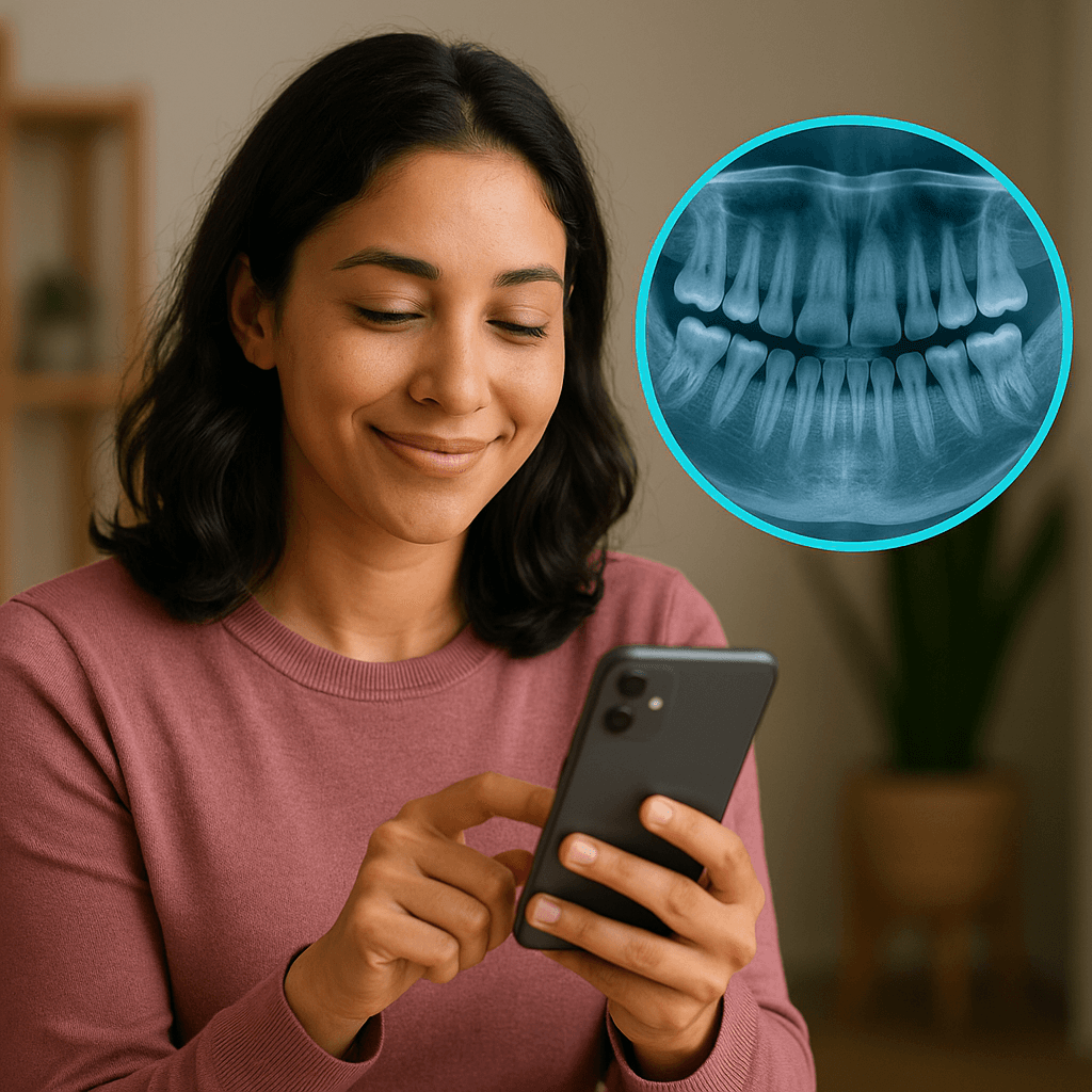 Person using the Choos chewing assessment tool